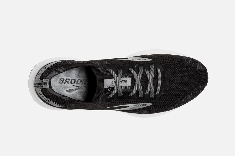 Brooks Running Shoes Womens Black/White - Levitate 4 Road - 6439-HFCQX